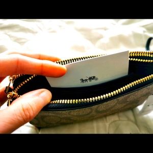 Coach double zip wallet wristlet